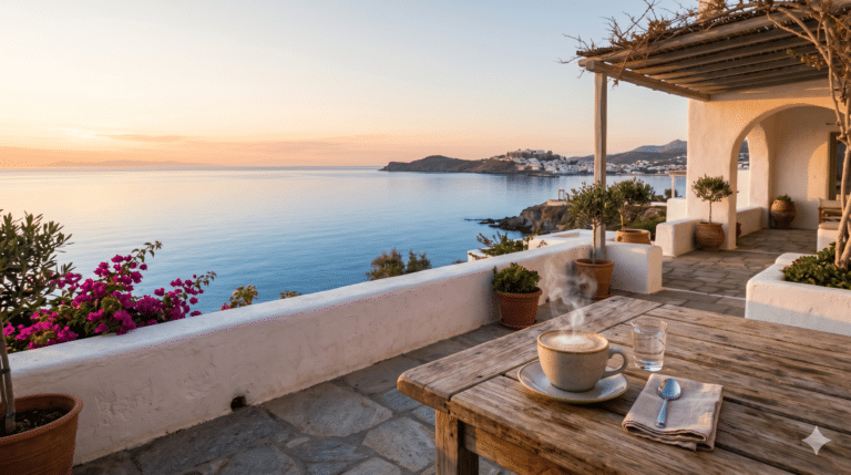 Magnifique vue mer panoramique voyage en octobre au soleil